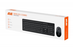 Комплект клавиатура и мышь 2E MK420 WL, EN/UK, чёрный 2E-MK420WB_UA