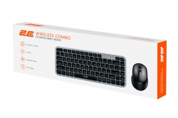 Комплект клавиатура и мышь 2E MK430 WL/BT, EN/UK, серо-чёрный 2E-MK430WBGR_UA