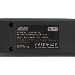 Удлинитель сетевой 2E 10м, 5xТипF, 16A, фильтр, чёрный 2E-SP515M10BK
