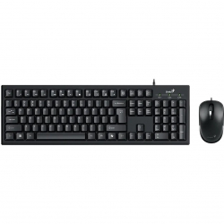 Комплект клавіатура та миша Genius KM-100SE, AI, EN/UKR, чорний 31330009410
