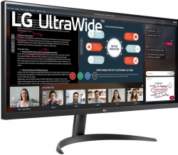 Монітор LCD 34" LG 34WP500-B 2xHDMI, Audio, IPS. 2560x1080, 95%sRGB, FreeSync, HDR10