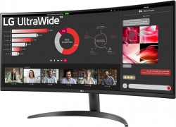 Монітор LG 34&quot; 34WR50QK-B 2xHDMI, DP, Audio, VA, 3440x1440, 21:9, 100Hz, sRGB 99%, CURVED, FreeSync, HDR10