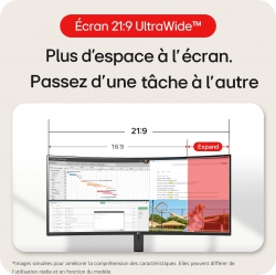 Монітор LG 34&quot; 34WR50QK-B 2xHDMI, DP, Audio, VA, 3440x1440, 21:9, 100Hz, sRGB 99%, CURVED, FreeSync, HDR10