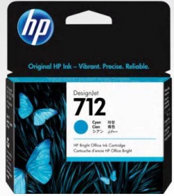 Картридж HP No.712 DesignJet T230/T630 Cyan 29ml 3ED67A