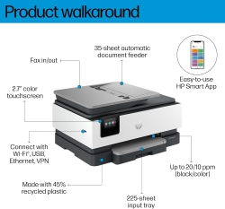 Багатофункціональний пристрій A4 HP OfficeJet Pro 8123 з Wi-Fi 405W0C