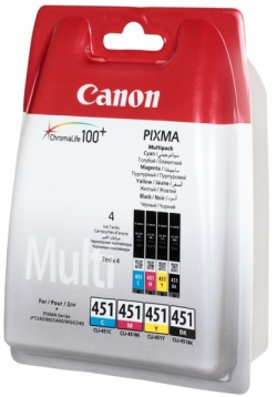 Комплект Canon No.451: Картридж Canon CLI-451 Cyan/Magenta/Yellow/Black Multi Pack 6524B004