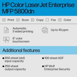 МФУ А4 цв. HP Color LJ Enterprise 5800dn 6QN29A