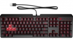 Клавиатура HP OMEN Encoder LED 104key Cherry MX Red USB Black 6YW76AA