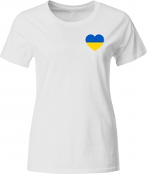 Футболка з патріотичним принтом "Серцем з Україною" жіноча біла 6_WTwhite