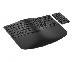 Клавіатура мембранна HP 960 BLK Ergonomic split-zone, 112key, BT, EN/UK, чорний 7E755AA