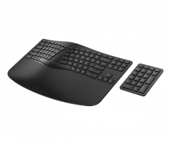 Клавіатура мембранна HP 960 BLK Ergonomic split-zone, 112key, BT, EN/UK, чорний 7E755AA