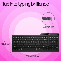 Клавіатура мембранна HP 460 Multi-Device key, BT, EN/UK, чорний 7N7B8AA