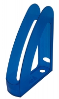 Лоток пластиковый для бумаг вертикальный "Радуга" с передней стінкой, JOBMAX, синий Арника 80533