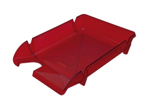 Лоток пластиковий для паперу горизонтальний "Компакт", JOBMAX, багряний Арніка 80604