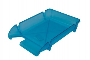 Лоток пластиковый для бумаг горизонтальный "Компакт", JOBMAX, голубой Арника 80605