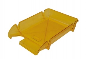 Лоток пластиковий для паперу горизонтальний "Компакт", JOBMAX, лимонний Арніка 80606