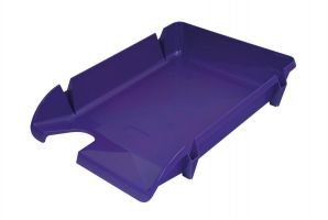 Лоток пластиковый для бумаг горизонтальный "Компакт", JOBMAX, фиолетовый Арника 80608