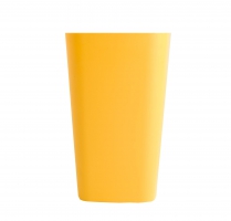 Стакан пластиковый для письменных принадлежностей (для творчества), квадратный, желтый Арника 81666