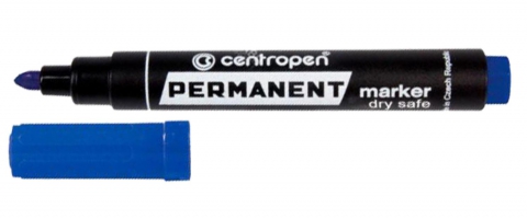 Маркер водостойкий Permanent кругл. 2,5 мм.,синий Centropen 8566син.