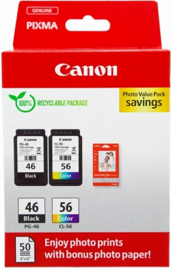 Комплект Canon No.46: Картридж Canon PG-46Bk/CL-56 кольор. Value Pack 9059B006