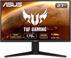 Монiтор LCD 27" Asus TUF Gaming VG27AQL1A HDMI, DP, USB, IPS, 2560x1440, 170Hz, 1ms, 130%sRGB, G-SYNC, Pivot, HDR10 90LM05Z0-B01370