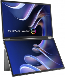 Монитор портативный Asus 2x14" ZenScreen DUO MQ149CD mHDMI, 2xUSB-C, OLED, 1920x1200, 16:10, DCI-P3 100%, HDR400, Cover 90LM0AKV-B01N70