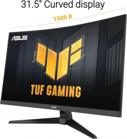 Монітор Asus 31.5&quot; TUF Gaming VG32WQ3B 2xHDMI, DP, MM, VA, 2560x1440, 180Hz, 0.5ms, sRGB 120%, CURVED, AdaptiveSync, HDR10 90LM0AP1-B01171