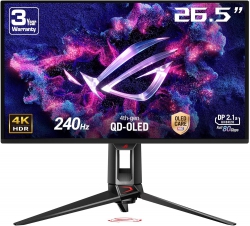 Монітор Asus 26.5" ROG Swift PG27UCDM 2xHDMI, DP, USB-C, 3xUSB, QD-OLED, 3840x2160, 240Hz, 0.03ms, DCI-P3 99%, FreeSync, Pivot, HDR400 90LM0B30-B01971