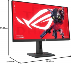 Монітор Asus 27&quot; ROG Strix XG27ACMS HDMI, DP, USB-C, IPS, 2560x1440, 320Hz, 0.3ms, sRGB 130%, AdaptiveSync, Pivot, HDR400 90LM0BE0-B01171