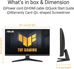 Монітор Asus 23.8&quot; TUF Gaming VG249QE5A HDMI, DP, MM, IPS, 146Hz, 1ms, sRGB 125%, AdaptiveSync 90LM0BH0-B01171