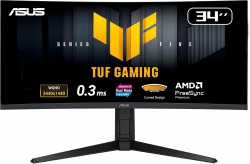 Монитор Asus 34" TUF Gaming VG34WQL5A 2xHDMI, 2xDP, 4xUSB, MM, VA, 3440x1440, 21:9, 200/400Hz, 1ms, sRGB 120%, CURVED, FreeSync, HAS, HDR400 90LM0CI1-B01171