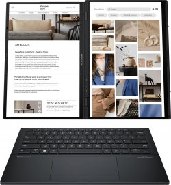 Ноутбук ASUS Zenbook DUO UX8406CA-QL049W 14" FHD OLED, Intel Ultra 7 255H, 32GB, F1TB, UMA, Win11, Серый 90NB14X1-M001S0