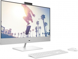 Комп&#39;ютер персональний моноблок HP Pavilion 27&quot; FHD IPS AG, Intel i5-13400T, 16GB, F512GB, NVD1650-4, WiFi, кл+м, DOS, білий 9D3Q9EA