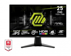 Монітор MSI 24.5&quot; MAG 255XF 2xHDMI, DP, Audio, IPS, 300Hz, 0.5ms, sRGB 120%, FreeSync 9S6-3BC21M-021