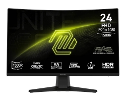 Монітор MSI 23.6" MAG 242C HDMI, DP, Audio, IPS, 180Hz, 1ms, sRGB 115%, CURVED, FreeSync 9S6-3BC31T-009
