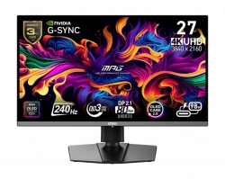 Монітор MSI 26.5&quot; MPG 272URX QD-OLED 2xHDMI, DP, 2xUSB, USB-C, Audio, OLED, 3840x2160, 240Hz, 0.03ms, DCI-P3 99%, AdaptiveSync, Pivot, HDR400 9S6-3CD79A-015