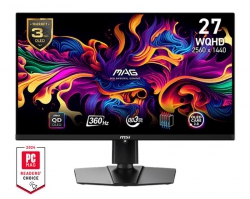 Монітор MSI 26.5&quot; MAG 271QPX-QD 2xHDMI, DP, USB-C, Audio, OLED, 2560x1440, 360Hz, 0.03ms, DCI-P3 99%, AdaptiveSync, HAS, HDR400 9S6-3CD89T-036