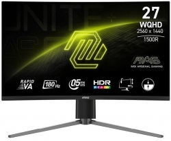 Монітор MSI 27&quot; MAG 27CQ6PF 2xHDMI, DP, Audio, VA, 2560x1440, 180Hz, 0.5ms, sRGB 105%, CURVED, AdaptiveSync, HAS 9S6-3CD94M-028