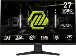 Монітор MSI 27" MAG 274QF-X24 2xHDMI, DP, Audio, IPS, 2560x1440, 240Hz, 0.5ms, sRGB 130%, FreeSync, HDR400 9S6-3CE41H-051