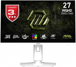 Монітор MSI 27" MAG 274QRFW-X32 2xHDMI, DP, Audio, IPS, 2560x1440, 320Hz, 0.5ms, sRGB 129%, FreeSync, Pivot, HDR400, білий 9S6-3CE49H-028
