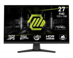 Монітор MSI 27" MAG 272F HDMI, DP, Audio, IPS, 200Hz, 0.5ms, sRGB 115%, FreeSync 9S6-3CE51T-008