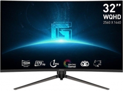 Монітор MSI 31.5&quot; G32CQ5P 2xHDMI, DP, Audio, VA, 2560x1440, 170Hz, 1ms, sRGB 115%, CURVED, AdaptiveSync, HAS 9S6-3DB44H-040