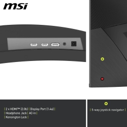 Монитор MSI 31.5" MAG 325CQPF-E18 2xHDMI, DP, Audio, VA, 2560x1440, 180Hz, 0.5ms, sRGB 111%, CURVED, AdaptiveSync, HAS 9S6-3DC14H-201