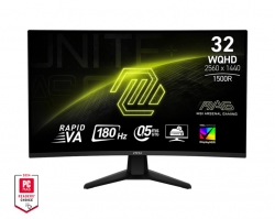 Монитор MSI 31.5&quot; MAG 32CQ6F 2xHDMI, DP, Audio, VA, 2560x1440, 180Hz, 0.5ms, sRGB 101%, CURVED, AdaptiveSync 9S6-3DC91M-001