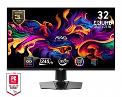 Монітор MSI 31.5&quot; MAG 321UPX-QD 2xHDMI, DP, USB-C, Audio, OLED, 3840x2160, 240Hz, 0.03ms, DCI-P3 99%, AdaptiveSync, HAS, HDR400 9S6-3DD39T-001