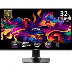 Монітор MSI 31.5&quot; MAG 321UPX-QD 2xHDMI, DP, USB-C, Audio, OLED, 3840x2160, 240Hz, 0.03ms, DCI-P3 99%, AdaptiveSync, HAS, HDR400 9S6-3DD39T-001