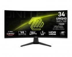 Монітор MSI 34&quot; MAG 346CQ 2xHDMI, DP, Audio, VA, 3440x1440, 21:9, 180Hz, 1ms, sRGB 100%, CURVED, AdaptiveSync 9S6-3DD71M-001