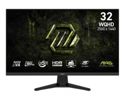 Монітор MSI 31.5" MAG 325QF-E18V 2xHDMI, DP, Audio, VA, 2560x1440, 180Hz, 0.5ms, sRGB 109%, AdaptiveSync 9S6-3DE11M-001