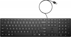 Клавіатура мембранна HP 320K, 109key, USB-A, EN/UK, чорний 9SR37UT
