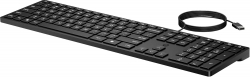 Клавіатура мембранна HP 320K, 109key, USB-A, EN/UK, чорний 9SR37UT